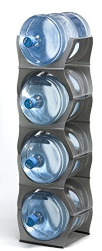 Hydrate Direct U Bottle Storage Rack for Water Cooler | Modular | Space-Saving | Silver | FOUR Bottle Rack