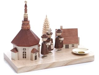 Rudolphs Schatzkiste Kerzenhalter Kurrende BxHxT ca 18x12x9 cm NEU Kerzenständer Kerzenleuchter Kurrendefiguren Kirche Gotteshaus Stern Sänger Weihnachten Seiffen Erzgebirge