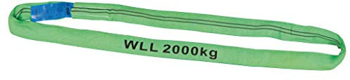 PETEX Rundschlinge, WLL Tragkraft: 2000 kg, Länge 1 m, Umfang 2 m, nach DIN EN 1492-2, Grün