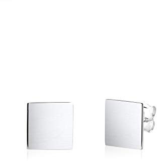 Elli Ohrringe Damen Viereck Geo Minimal Matt in 925 Sterling Silber