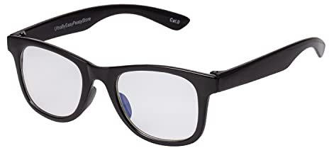 Ultra Black Classic Blue Light Blocking Glasses for Kids - Gaming Glasses, UV, Clear Blue, Reading & Computer Screen Protection - Gamer Gaming Filter Childrens Anti Blue Light Glasses