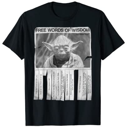 Star Wars Yoda Poster Worte Der Weisheit Grafik T-Shirt