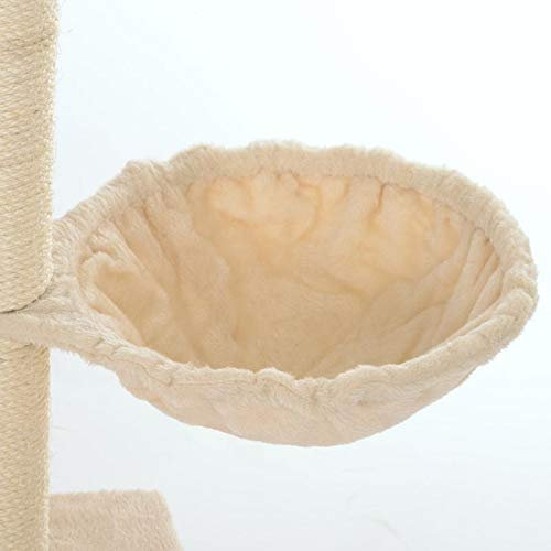 Lycce Hamac de rechange pour arbre à chat en peluche beige Ø 40 cm
