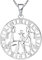 YL Silber Zwillinge Halskette-925 Sterling Silber Horoskop Sternzeichen 12 Konstellation Anhänger Halskette für Damen