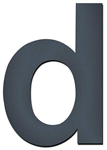 MOCAVI Numero civico in acciaio inox V4A, colore antracite, HS 20, struttura fine, rivestimento RAL 7016, grigio, 15 cm, numeri e lettere, numero civico: d