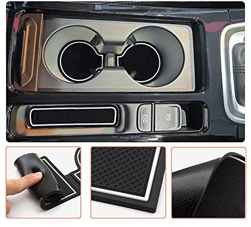 LFOTPP Ceed XCeed Gummimatten, Getränkehalter Innentür Matten Mittelkonsole Antirutschmatten, Türschlitzmatte 15 Stücke (Weiß)