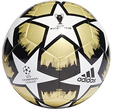 adidas Unisex-Adult UCL Club St. Petersburg Soccer Ball Gold Metallic/Black/White 5