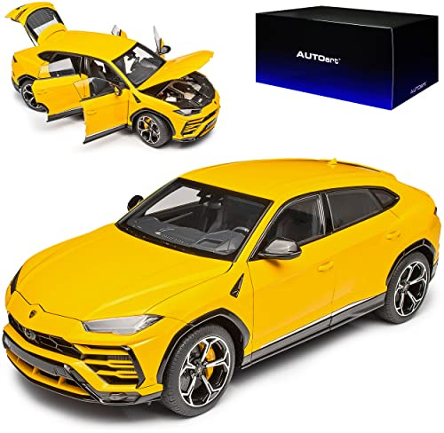 Lamborgihini Urus SUV Gelb Ab 2018 79163 1/18 Auto*Art Modell Auto mit individiuellem Wunschkennzeichen