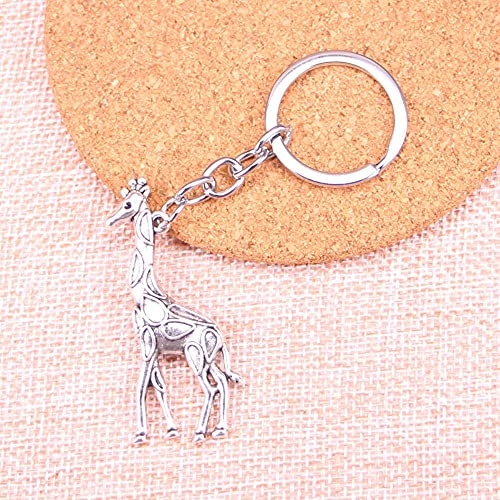 ZOJK 20 Stücke 53 X 23 Mm Giraffe Hirsch Anhänger DIY Männer Auto Schlüsselanhänger Ring Halter Schlüsselanhänger Souvenir Schmuck Geschenk