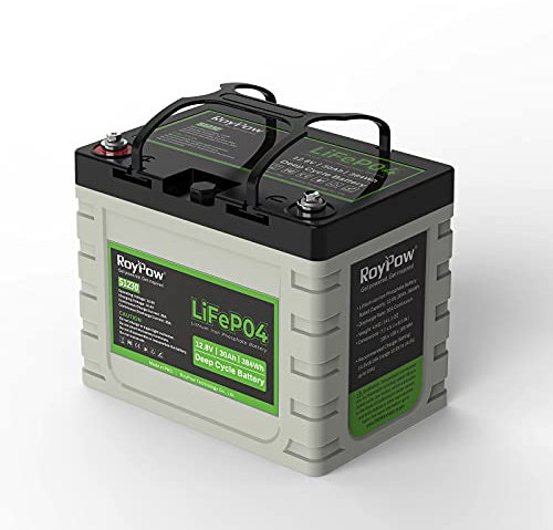12V Lithium-Batterie 30Ah, RoyPow Deep Cycle LiFePO4 Lithium-Eisenphosphat-Batterie für RV, Solar Marine und Off Grid