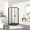 Box Doccia Angolare Porta Scorrevole 100x100x190 cm Vetro Temperato Trasparente 6 mm Easyclean Anticalcare Telaio Nero Opaco