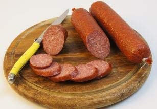Salami Paket | Metzger Salami am Stück | 2 Salamis ganze Wurst | Mettwurst geräuchert | Als Schwein Salami Geschenk verfügbar (2x Haussalamis)
