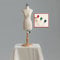 MDCG Der Mini Unisex Mannequin Schneider Schneiderpuppe Schaufensterpuppe Dreidimensionales Zuschneiden Kleidungsdesign Puppen Kann pinnen Leinenstoff (Farbe : Beige, Größe : High/42-45cm)