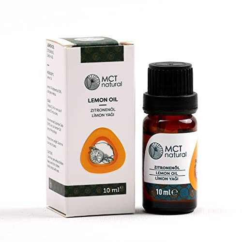 MCT natural® Zitronenöl 10ml [100% NATURREIN] - ätherisches Öl für BELEBENDE FRISCHE - Raumduft für Aromatherapie & Diffusor - Aroma Öl (bei Energiemangel)