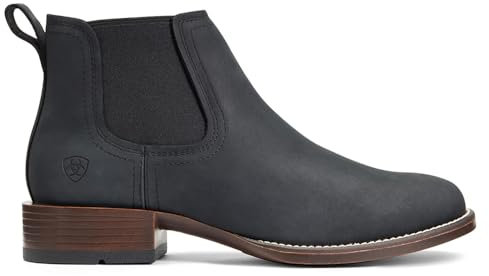 ARIAT Stivali Chelsea Booker Ultra Western con punta tonda da uomo, Den Nero, 44 EU