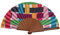 Spanischer Handfächer Celosía – Holz und Baumwolle – 23 cm – Jute-Hülle und -Bezug – Modeaccessoire – Handgefertigt in Spanien – Events und Geschenke – Geometries Collection – Tusitala Barcelona