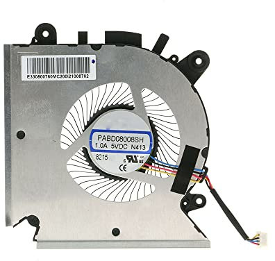 CPU Fan Cooler, Computer Cooling Fan Replacement CPU Air Cooler Compatible for MSI GF63 MS-16R1 MS-16R2 PABD08008SH N413 E322500300A Computer Case Air Freezer