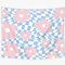 SVBright Abstrakter Blumenstoff-Wandbehang, 140x130 cm, Blau und Rosa, Vintage-Blumenmuster, ästhetisch, Pastell, dänische Trippy Warp Plaid psychedelische Mädchen, Schlafzimmer, Wohnheim