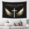 Wandteppich mit Aufschrift Jesus Christus, Polyester-Stoff, für Schlafzimmer, Wohnzimmer, Wohnheim, 152 x 101 cm