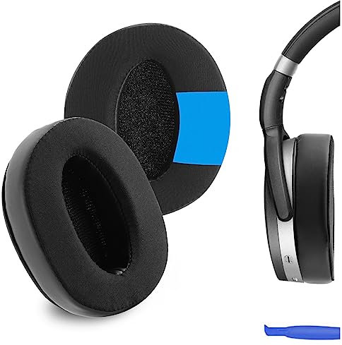 Geekria Sport Cooling Gel Replacement Ear Pads for Sennheiser HD 4.50BT/4.50/4.50BTNC/4.50SE/4.40BT/4.30G/4.20S/458BT/450/400S/350BT Headphones (Black)