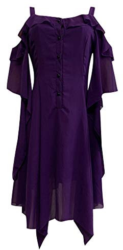 Karneval-Cosplay für Frauen Schwarze Hema LangÄrmel feste Gothic-Farbe Spitzenkleid Damen Oktoberfest Mittelalter Tudor Kleid Samtkleid Magd Kostüm Elegant Königin Renaissance viktorianischen