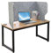 SAGIDAR Akustische Trennwände Freistehend, Büro Desktop Schallwand, Faltbar Trennwand 60/80/100cm, Tragbar Leicht, Für Computer/Schreibtisch/Wohnzimmer, Optimiert Die Raumakustik