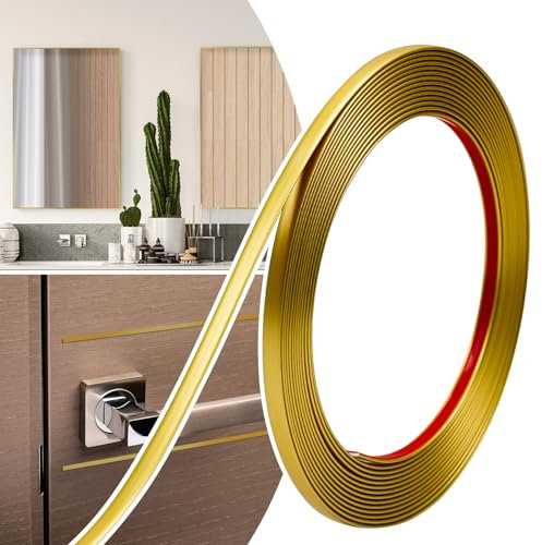 JSIWOTH 6M Peel and Stick Trim, Black Waterproof Molding Trim for Walls Edges, Borders, Window Frames, Backsplash Tiles, Flexible and Self Adhesive Trim