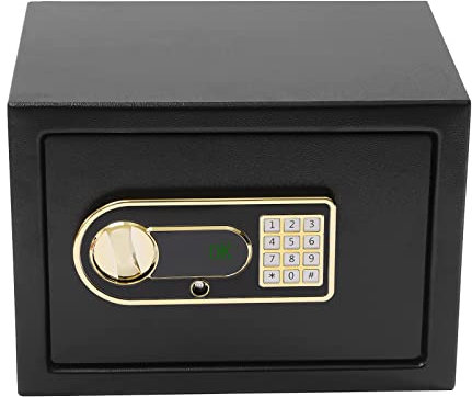 22L Tresor, Digitale Safe aus Q235 Kohlenstoffstahl, Safe Tresor Feuerfest, Möbeltresor mit Feuerfester Wasserdichter Geldtasche, für Hotels, Büros, Unternehmen Bargeld, Schmuck