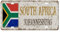 Yelolyio Südafrika, Nummernschild für die Vorderseite des Autos, Größe 15,2 x 30,5 cm, rostfrei, Südafrika, Johannesburg, Metall-Kennzeichen, Südafrika, Nationalflagge, Aluminium, Neuheit