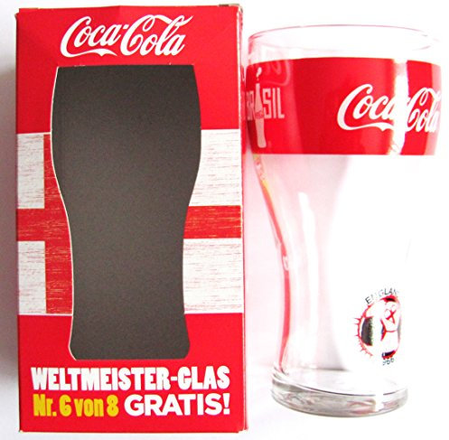 Coca C o l a - Weltmeister Glas - England - zur WM 2014