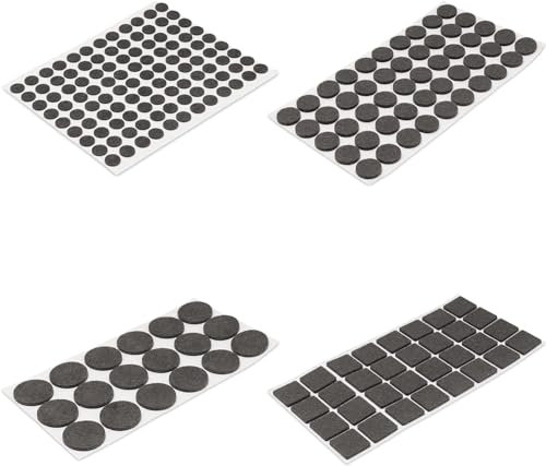 40x Filzgleiter Möbelgleiter selbstklebend - der ideale Schutz für Holz-, Parkett und- Laminatboden (Braun, Ø 18 mm)