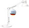 Maul LED Schreibtischlampe MAULstudy | Verstellbare Stehlampe mit Gelenkarm für Büro, Arbeitszimmer und Schreibtisch | Elegante Bürolampe aus Metall | Inklusive LED-Leuchtmittel | Weiß