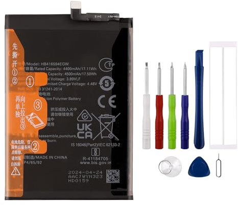 Swark 4400mAh Ersatz Akku HB416594EGW Kompatibel mit Honor X8a /Honor 90 Lite Ersatzbatterie with Werkzeugsatz