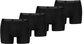 PUMA Boxer Boxershorts Men Herren Everyday Unterhose Unterwäsche 4er Pack, Farbe:Black/Phantom, Bekleidungsgröße:L