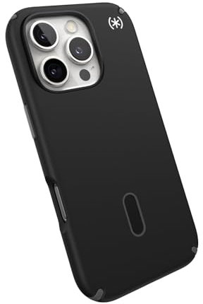Speck iPhone 16 Pro Hülle - Presidio2 Pro - MagSafe, ClickLock, Slim, Schwarz/Slate