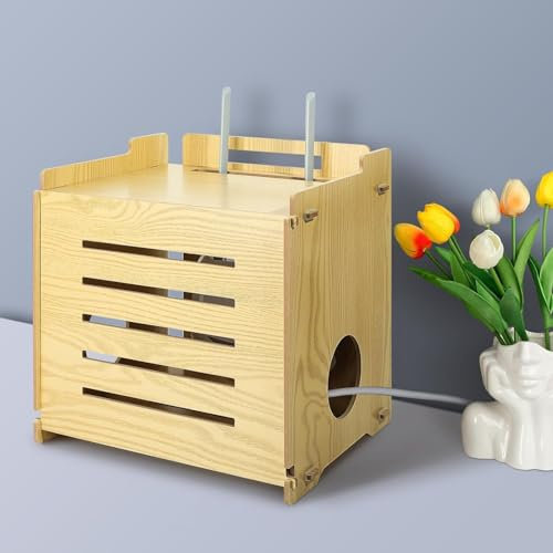 SYLUOQP Wireless WiFi Router Storage Box Network Modem Router Cover Regal Stall Strip und Kabelverwaltungsregal Office Desktop Organisierte Regale organisierte Regale