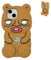 QoKcoahn Case for iPhone 15,3D Kawaii Phone Case Cute Cartoon Ugly Bear with Stand Soft Silicone Funny Protective Gel Cover Women Girls for iPhone 15