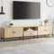 Canditree 200 cm Meuble TV avec Rangement, Banc TV avec 4 Portes 1 Tiroir Support de Télé pour Salon (chêne Sonoma)