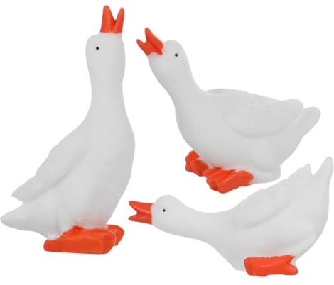 Cabilock Miniatur Gans Figuren üße Resin Gänse Ornamente Für Kuchen Dekoration Garten Deko Und Miniatur Landschaft Perfekte Fotografie Requisiten Für Feiern Und Partys