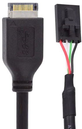 xiwai Adattatore host USB 3.1 da connettore maschio tipo E per scheda madre IDC a USB 2.0 a 4 pin, con cavo di prolunga per dispositivo di chiusura, 30 cm