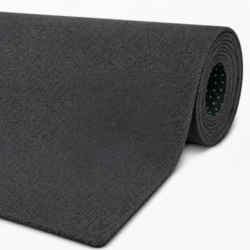 Internethandel Pfordt Kunstrasen Anthrazit/Schwarz 100x400 cm mit Noppen | vielseitiger Bodenbelag für Balkon, Terrasse, Garten, Camping und Events, individuell zuschneidbar, ca. 4 mm Gesamthöhe