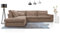 X-Group4th Ecksofa Cobra,Stoff-Lincoln,Modernes Ecksofa Mit Kissen Wellenfederung Rückseite Bezogen Für Wohnzimmer Freistehend Arrangement Links-Layout 89x314x224cm,HELLBRANZE