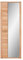 Garderobenschrank - 74 x 201 cm - 1 Tür - 1 Spiegeltür - Kernbuche teilmassiv