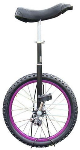 TUPOSTAR Einrad 16/18 Zoll, Trainings-Einrad, HöHenverstellbares, Rutschfestes Einrad, Laufrad-Heimtrainer, FüR Erwachsene Und Kinder, Outdoor-Sport, Fitness,Lila,20 inch