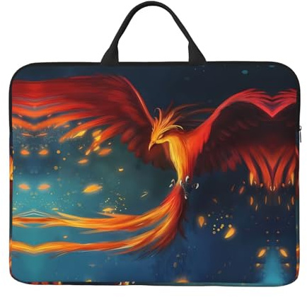 Orange Red Phoenix Laptop Sleeve Case 14 Inch Laptop Sleeve Computer Carrying Bag Applies To 14 Notebooks