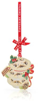 Tipperary Crystal Sparkling Mince Pies Christmas Ornament – Festive Hanging Holiday Decoration