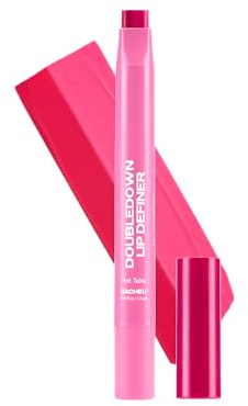 Sacheu DoubleDown Lip Definer, 2-in-1 Liner & Balm, Buildable, Hot Take | Dual-color bullet lines & fills in one swipe, nourishing avocado & rosehip oils, vitamin E, creamy satin finish