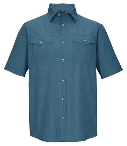 killtec Herren Funktionshemd/Outdoorhemd Kurzarm Schnelltrocknend KOS 63 MN WVN SHRT