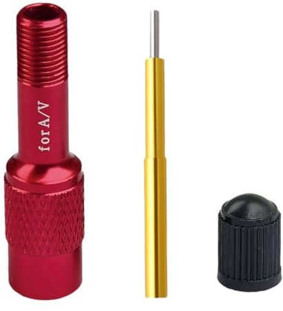 ICDKOYK Bicycle Air Fork Valve Adaptor Shock Pump Valve Adapter Mountain Bike Road Bike Adapter Aluminum Alloy Essential Repair Tool Extension Converter Nozzle Tire Pump