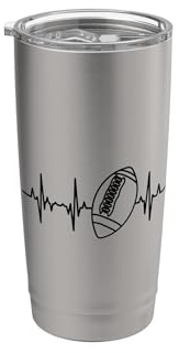 Linea di impulso della palla da football americano Bicchiere termico in acciaio inox doppia parete